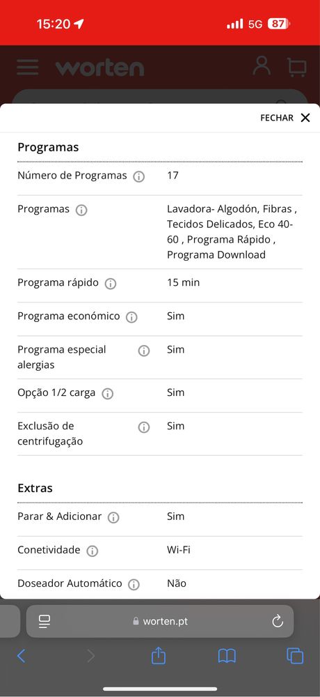 LG Washtower - Máquina lavar/secar roupa - Nova e Selada