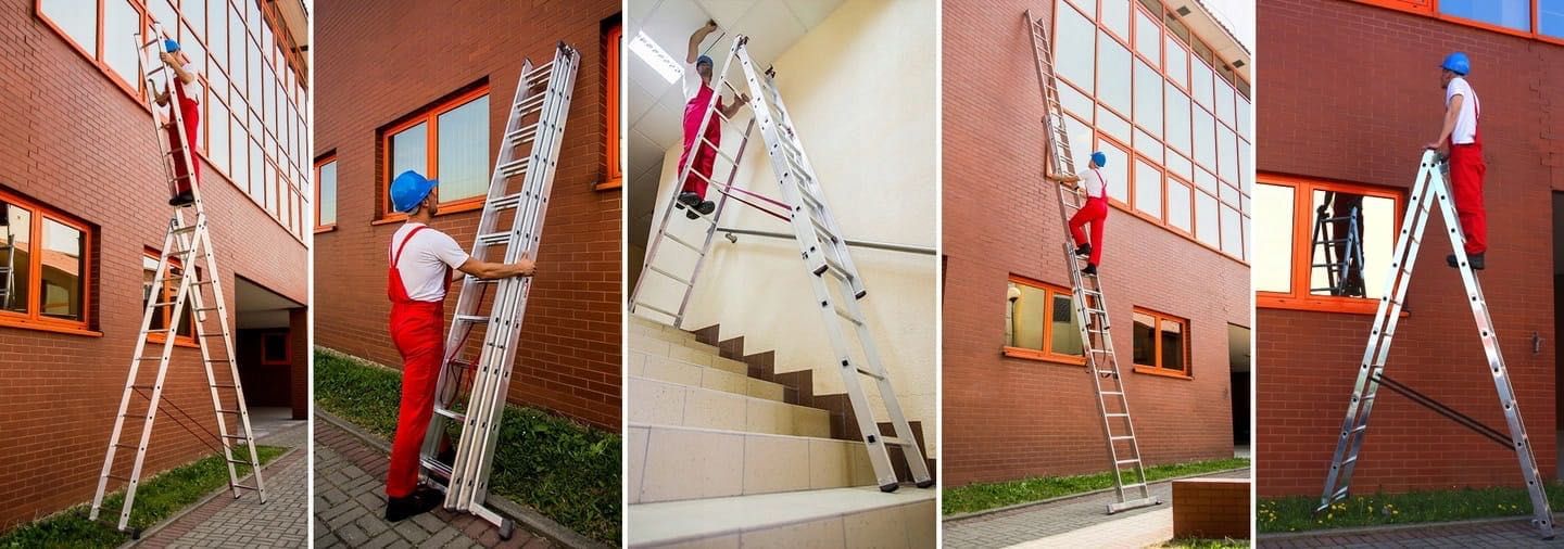 PREMIUM! Drabina Aluminiowa 7,10 m do 150 kg! 3 częściowa (3x9) + Hak!
