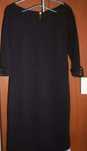 Vestido preto com botões dourados novo