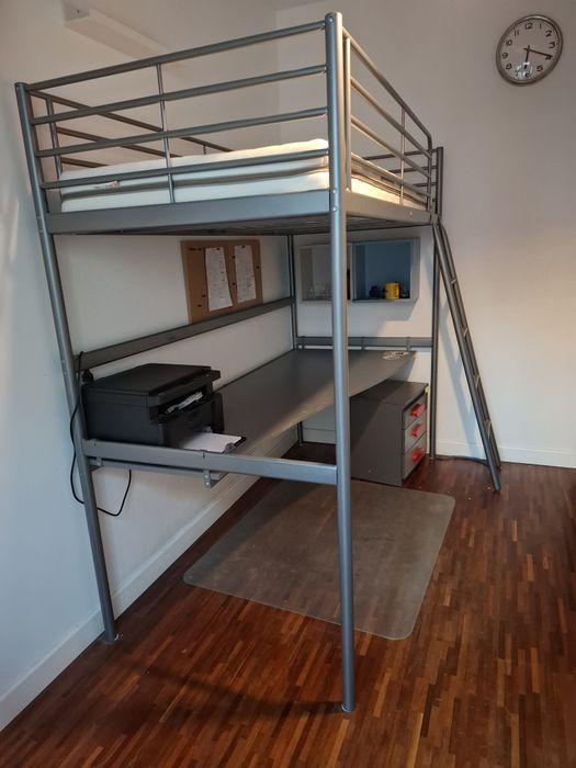 Łóżko na antresoli z biurkiem IKEA