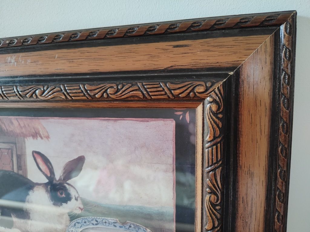 Obraz Grafika /wydruk za szkłem w pięknej ramie z drewna