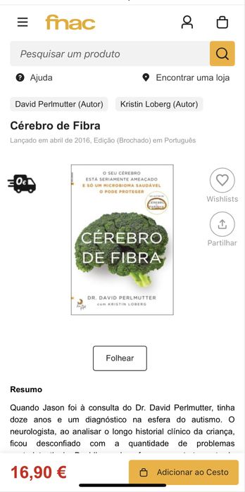 Livro - Cérebro de fibra- David Permutter