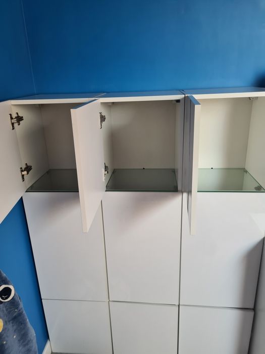 Szafki wiszące biały połysk 35x138