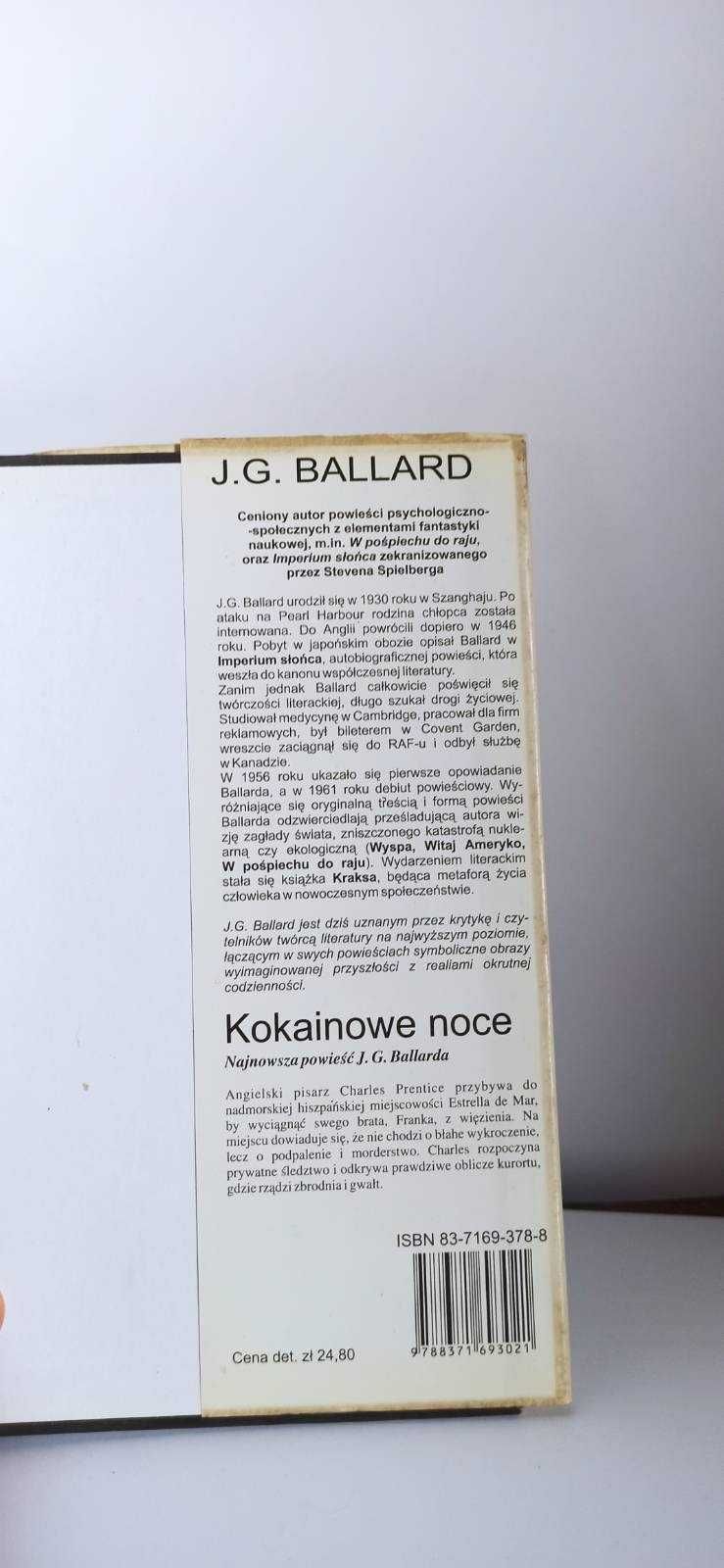 Kokainowe Noce / J. G. Ballard / Twarda oprawa z obwolutą