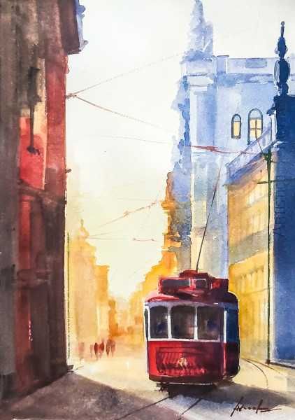 António Neves Aguarela Lisboa