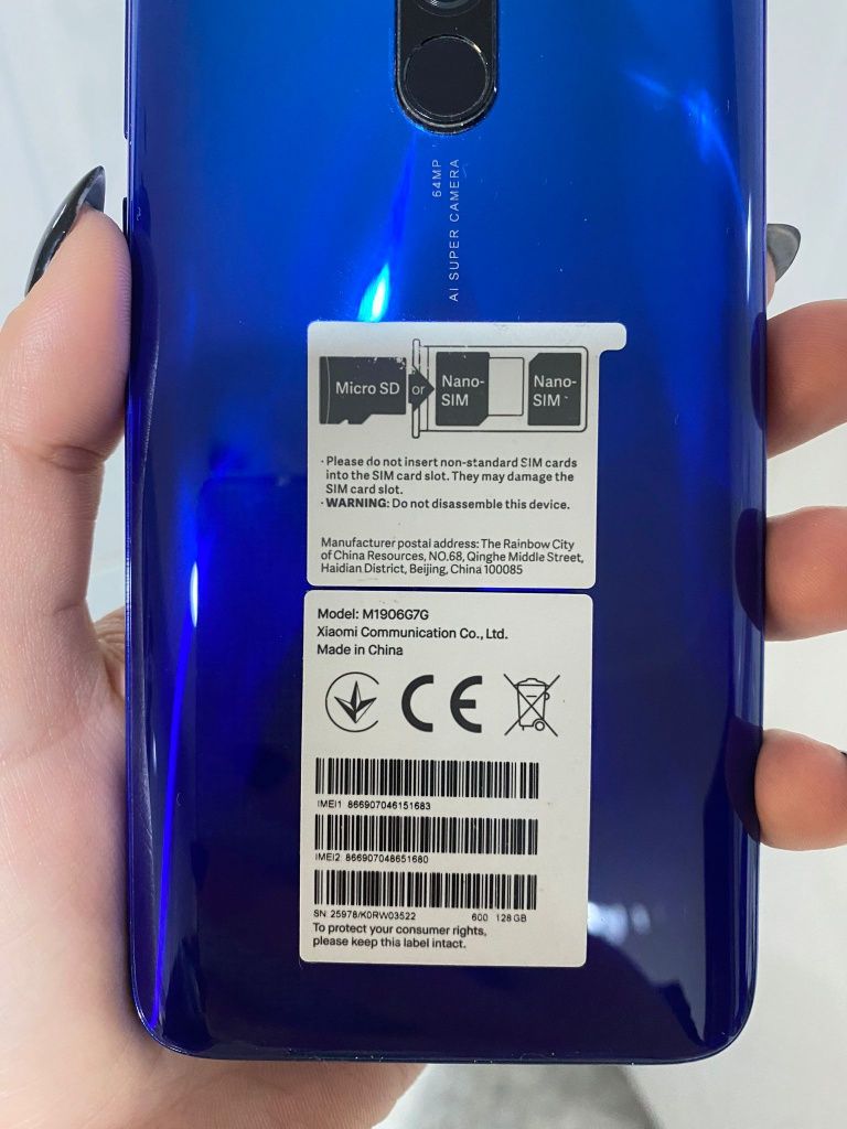 Xiaomi redmi 8 Pro 6GB ram 128GB memoria