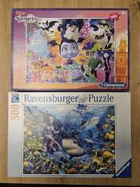 2 opakowania puzzle Ravensburger + Clementoni