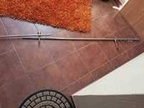 Karnisz pojedynczy srebrny- metal 330 cm