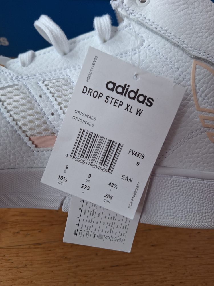Buty adidasy sneakersy adidas drop step XL W 43 1/3 białe