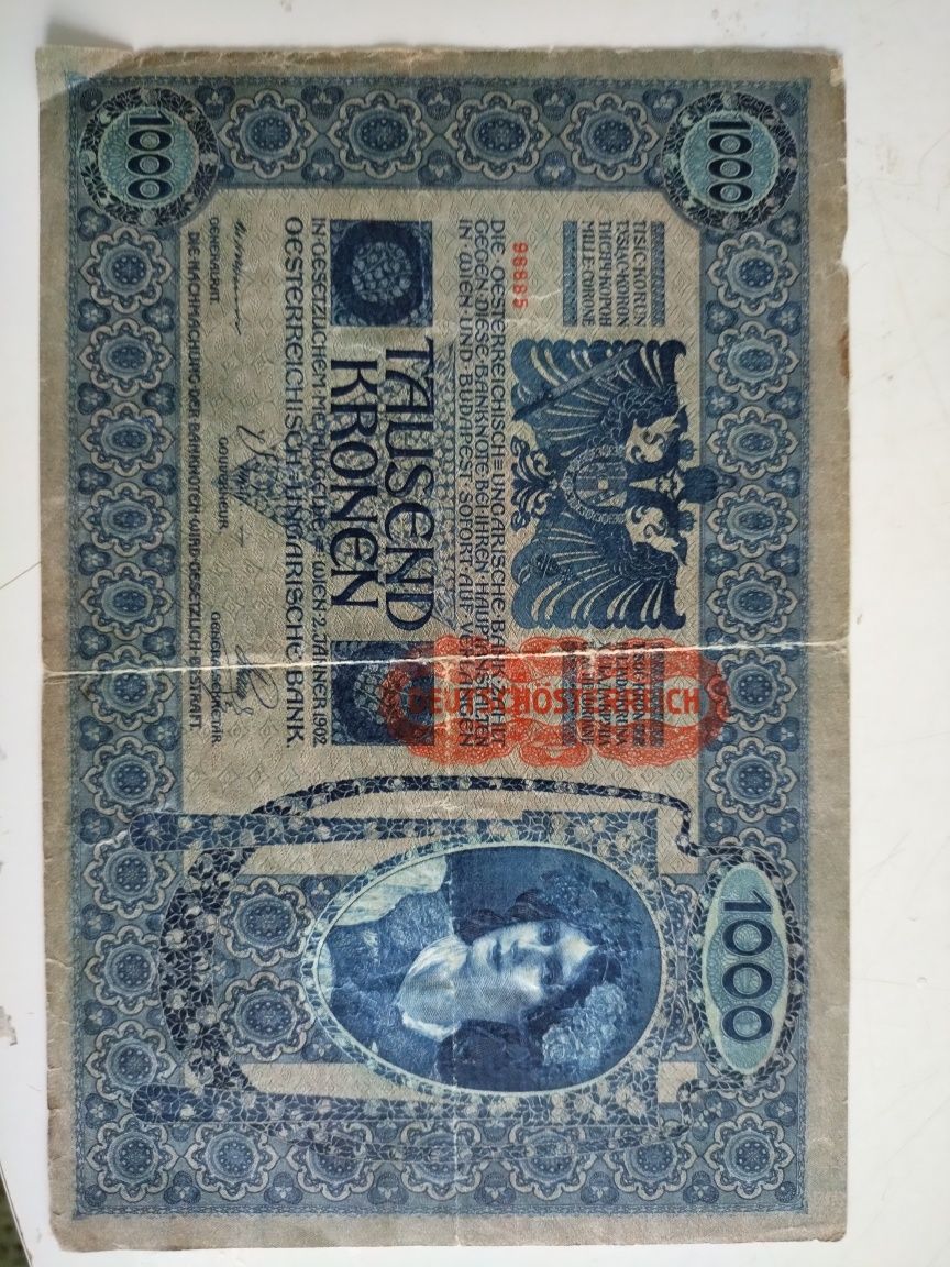 Nota de 1000 austríaca - Budapeste 1902