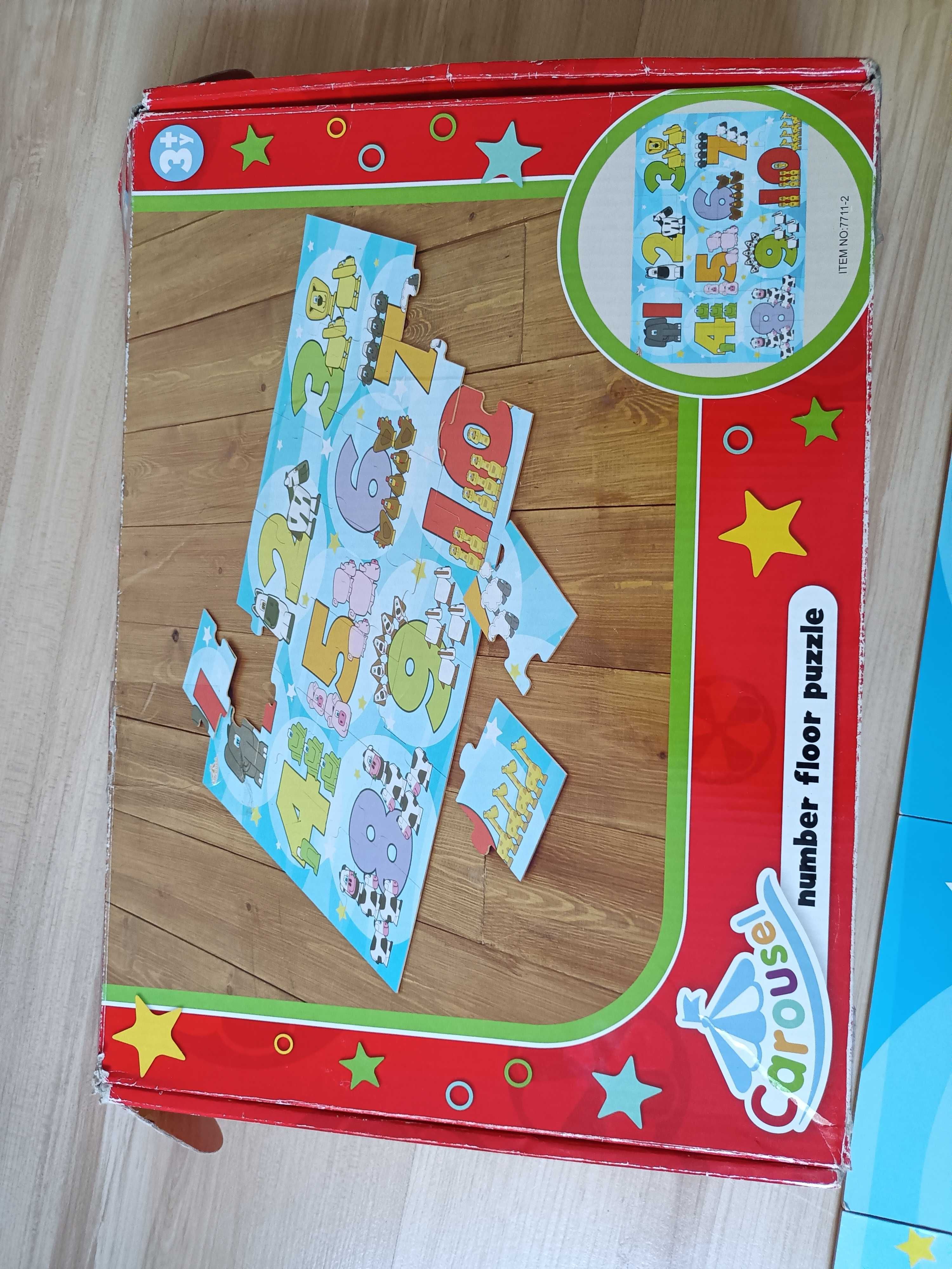 Puzzle maxi 24 elementy zwierzęta cyfry