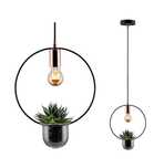 Lampa wisząca z doniczką NEORDIC TASJA max.1x20W E27 230V czarny