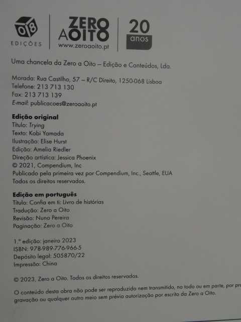 Confia em Ti de Kobi Yamada - 1ª Edição