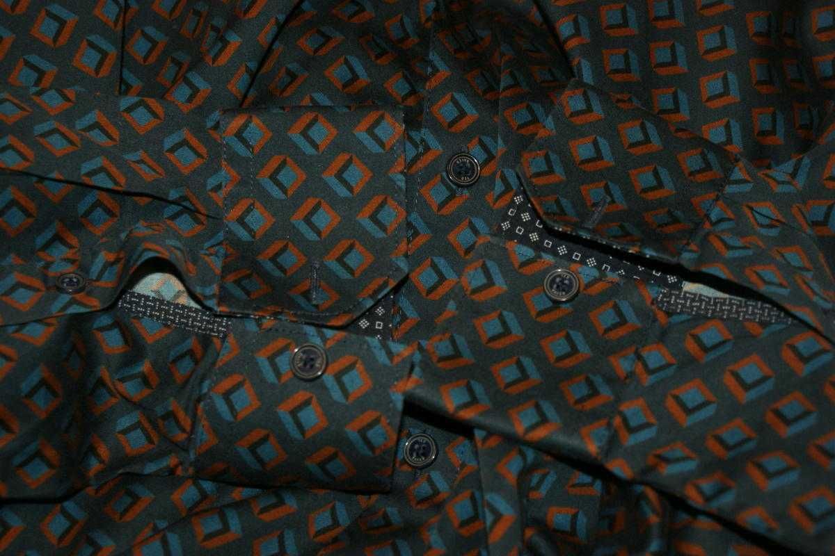 Ted Baker koszula męska we wzór op art premium slim XL