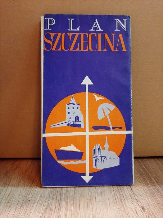 Plan Szczecina z 1977 roku archiwalna mapa