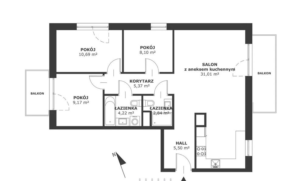 4 pokoje | 2 łazienki | 2 miejsca | komórka | WKD | ostatnie piętro