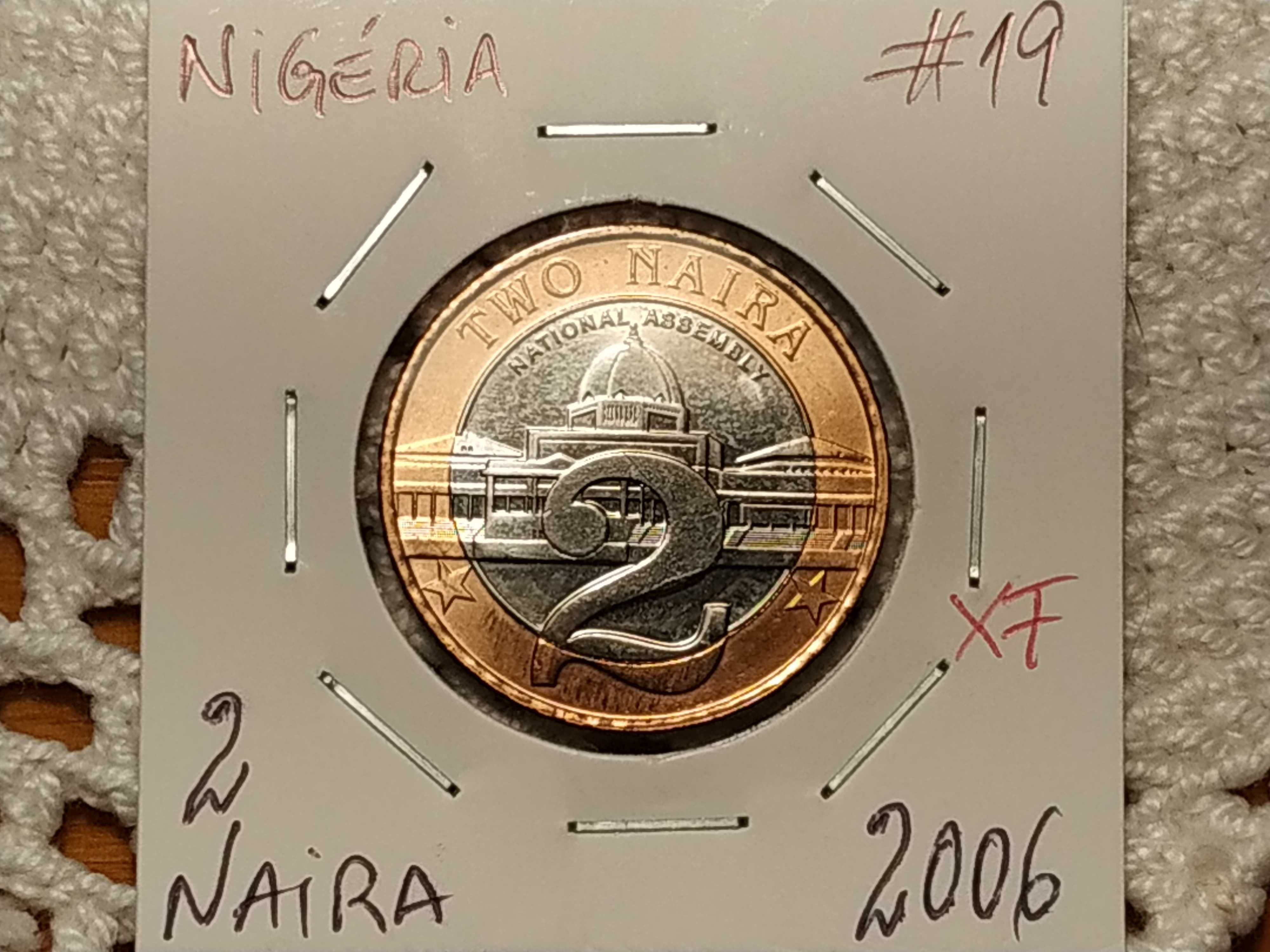 Nigéria - moeda bimetálica de 2 naira de 2006