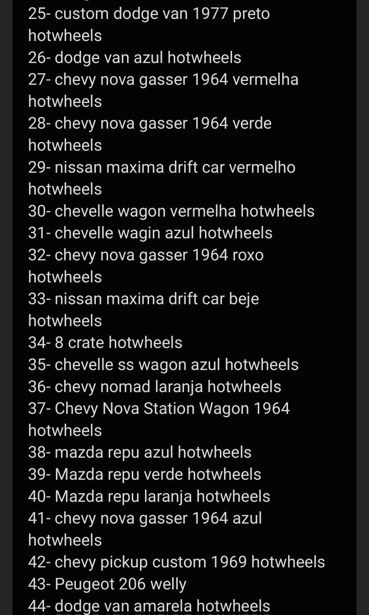Miniaturas para coleção