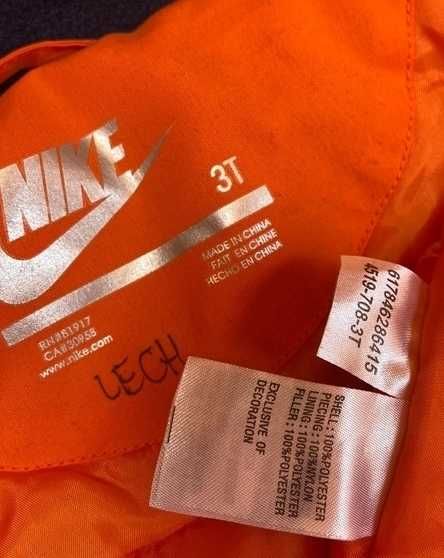 98 104 kurtka chlopieca nike orange neon wiosna dluzsza