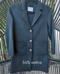 Wełniany płaszcz płaszczyk Zara 11-12 lat 152cm