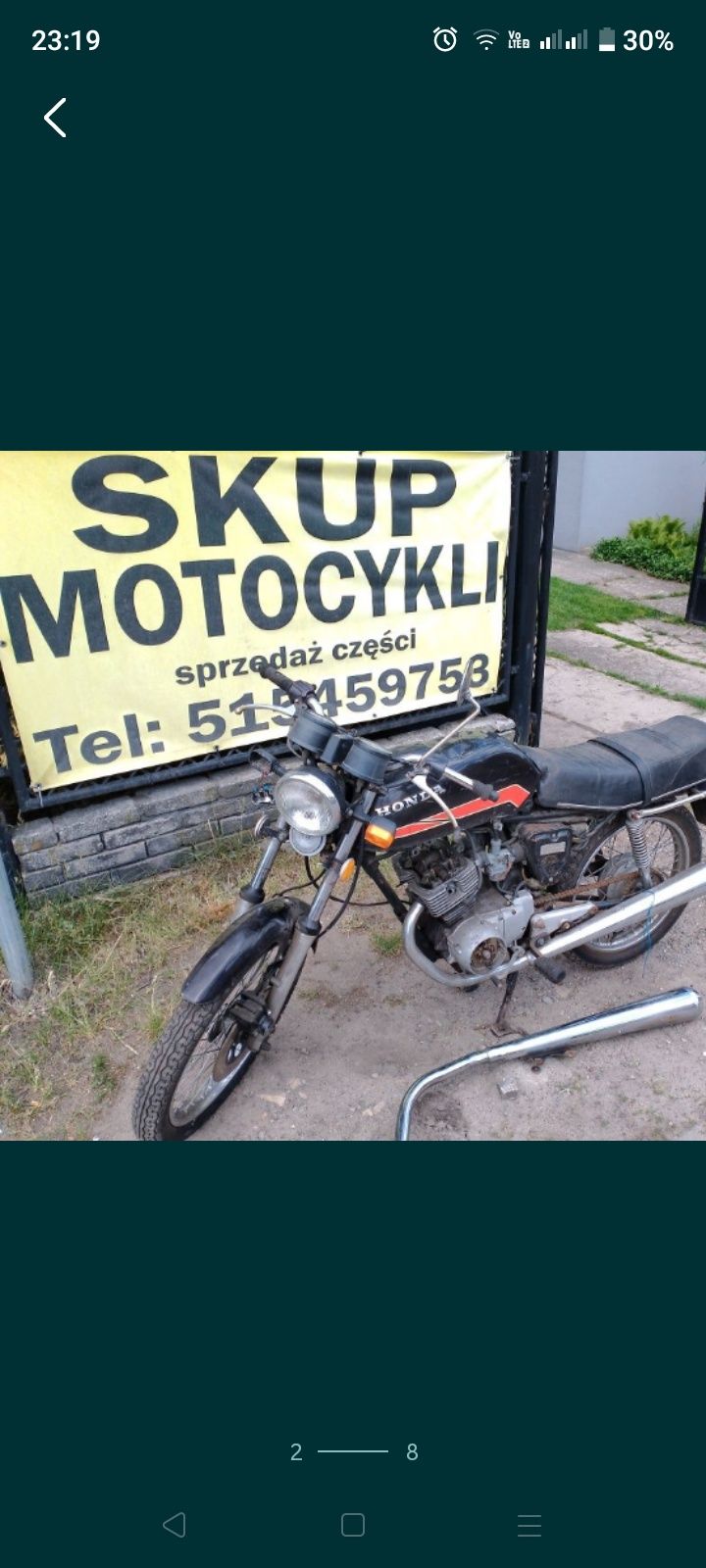 honda cb 125 części silnik wał skrzynia stator gaźnik lagi kanapa bak