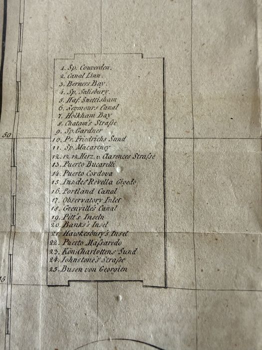 Antyczna Mapa Rycina 1818 Północno-Zachodnie Wybrzeże Ameryki Unikat