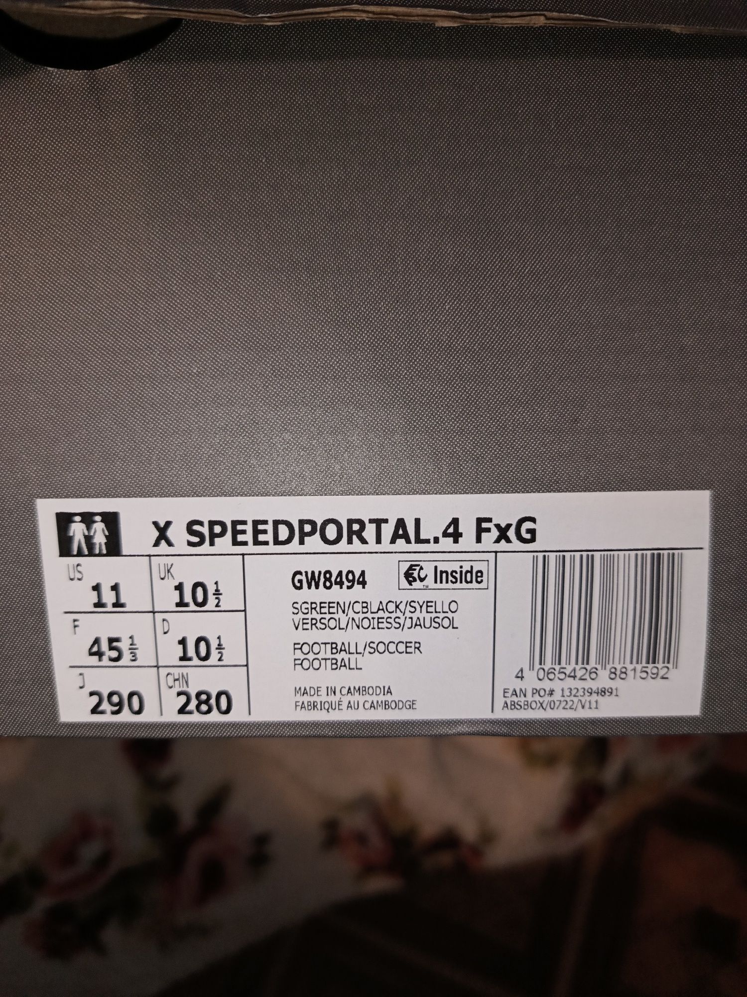 Бутси Adidas X SPEEDPORTAL 4 FxG 29 см 45, 45.5