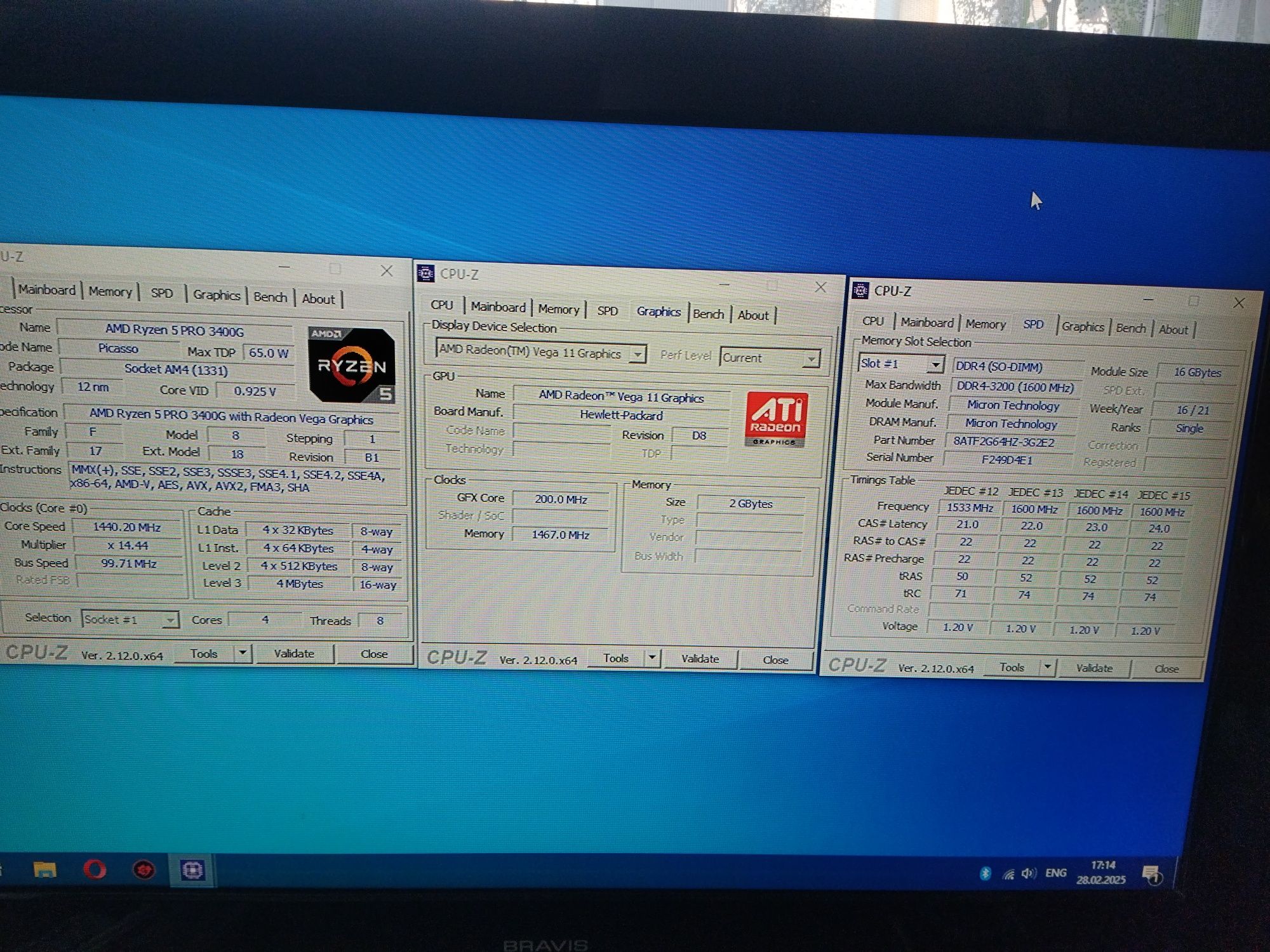 PC‼️Ryzen 5 3400g,Vega 11,DDR4 8g,NVME 256g,Windows 10,HP 705 G5