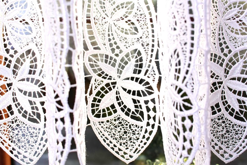 Biała Firanka Do Kuchni Zazdrostka Gipiura 145 wys