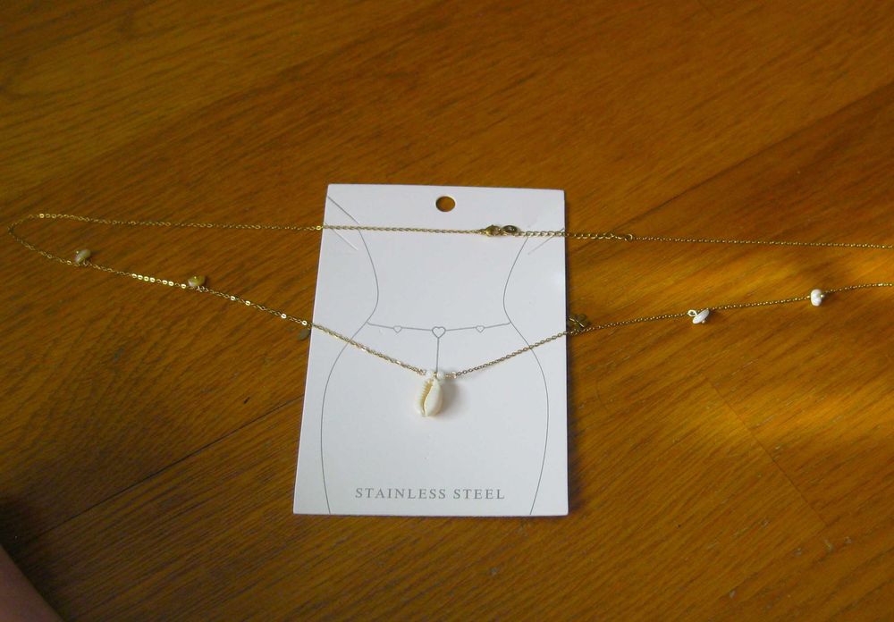 Colar de Barriga / Colar Duplo c/ Búzio NOVO