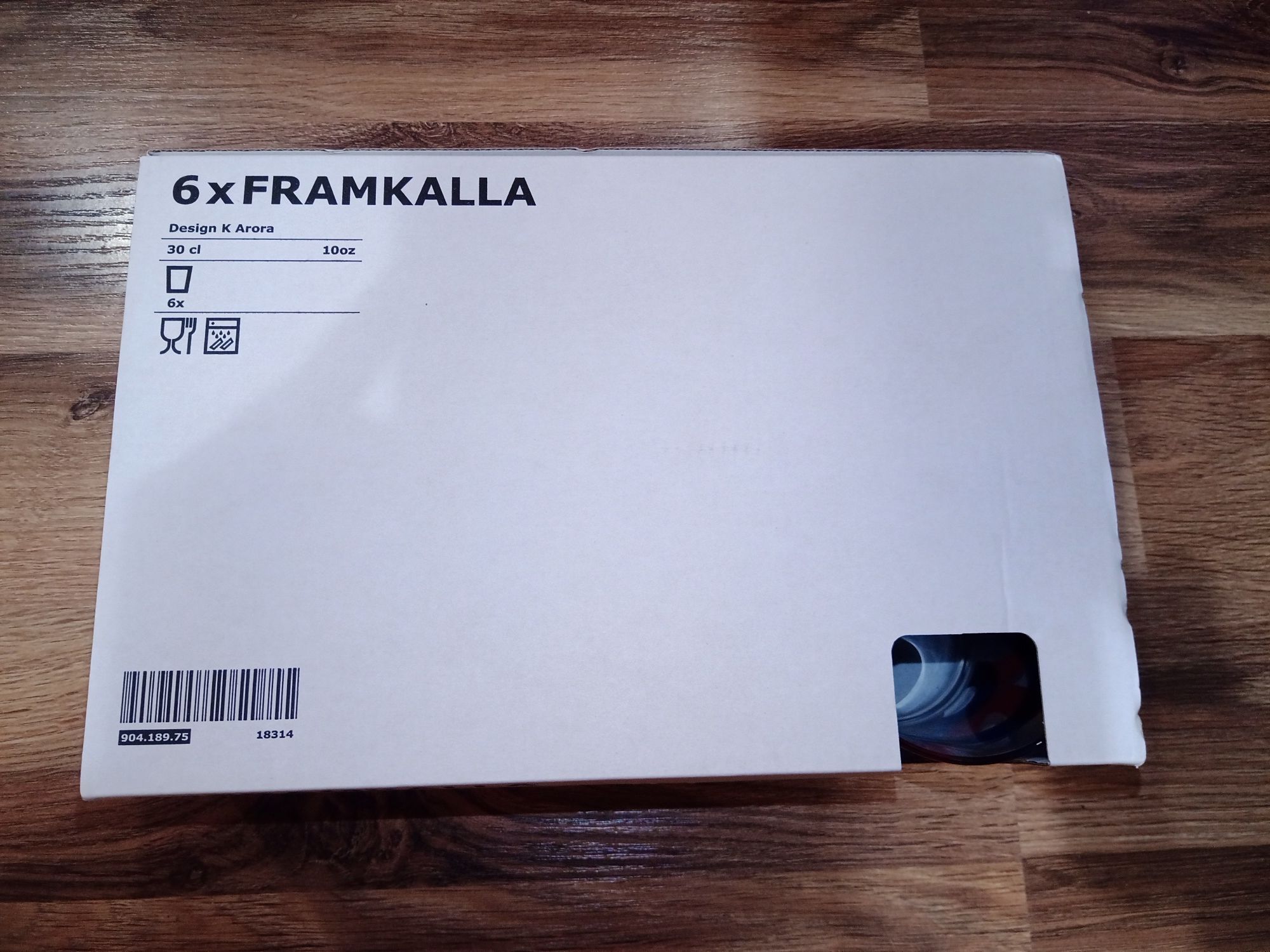 Szklanki Ikea Framkalla 6 sztuk Nowe