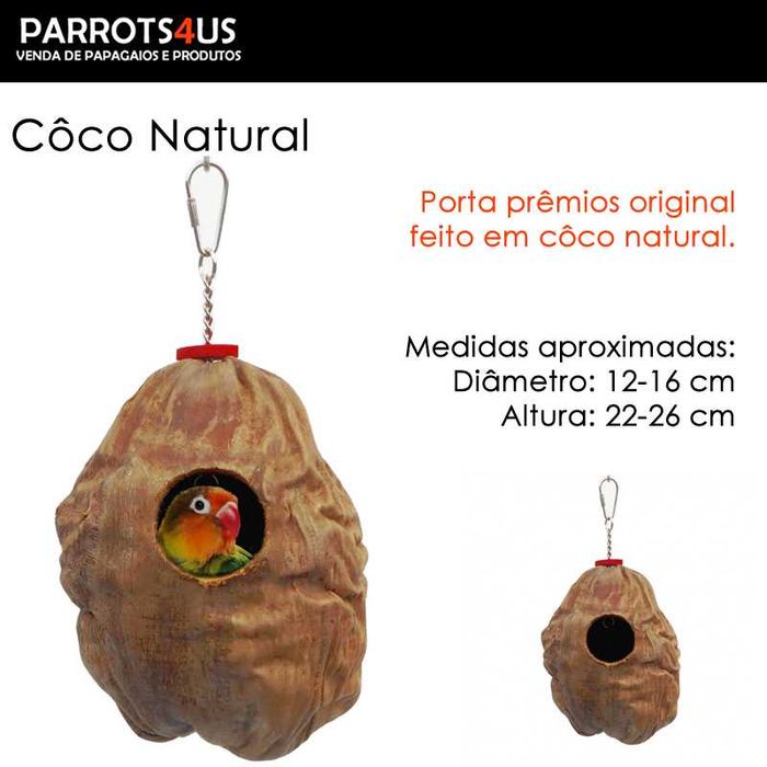 Côco Natural - Aves pequeno porte