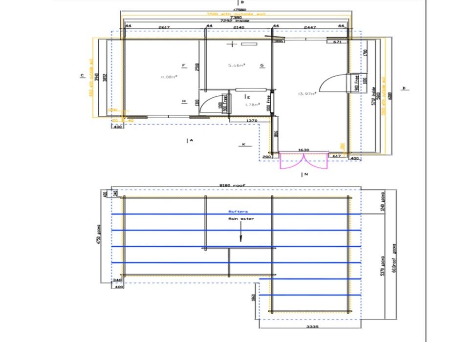 Casa de Madeira T1 Bungalow, Pré-Fabricada