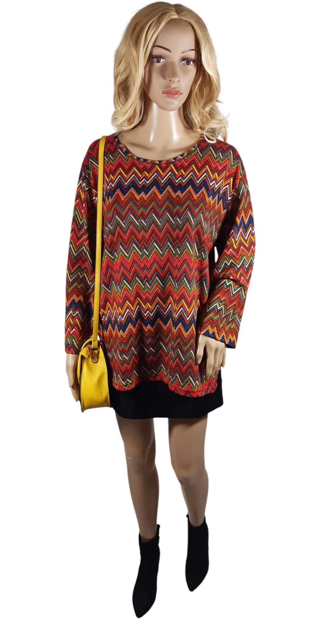 Nowy kolorowy sweter Yeshini XXL/3XL sweterek plus size