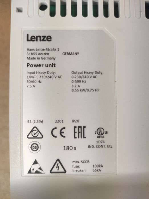 Falownik i modbus Lenze