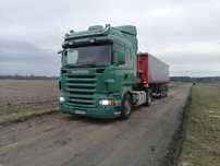 Scania 420r hydraulika zestaw naczepa wywrotka tarczka euro4