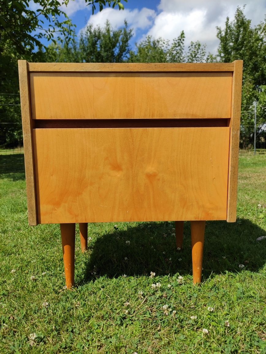 Stara szafka nocna vintage retro PRL DDR  patyczak