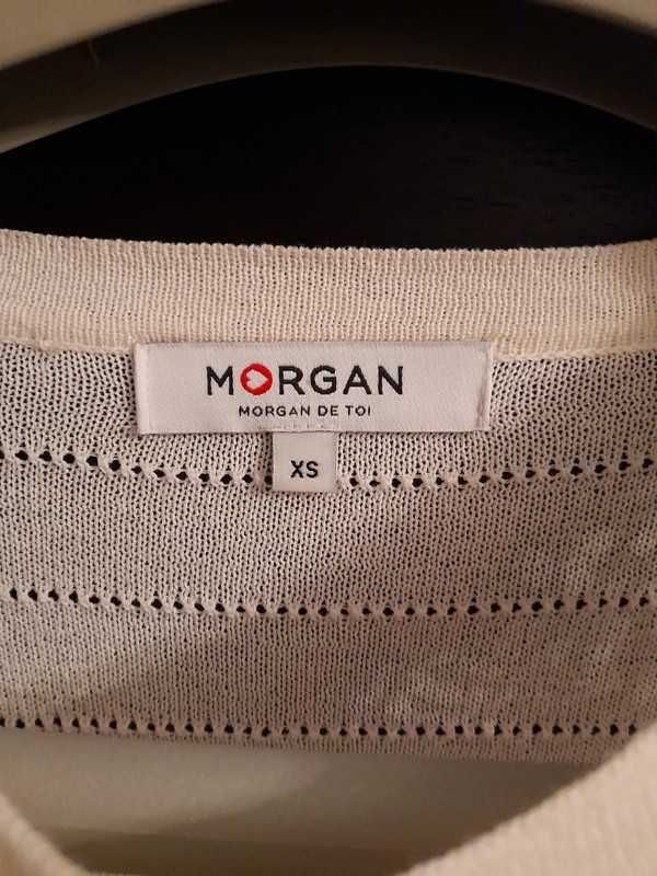 Camisola branca da Morgan. Um XS largo (veste S e M)