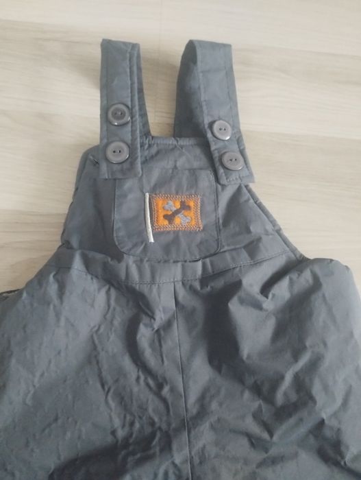 Spodnie zimowe na szelkach rozm 92