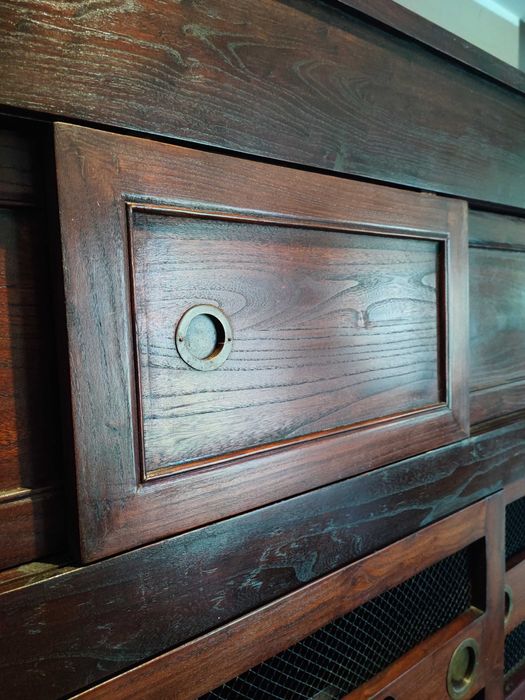 Komoda/ Regał/ Witryna Chińska Rękodzieło Palisander