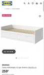 Cama Brimnes IKEA Usada com 2 Colchões