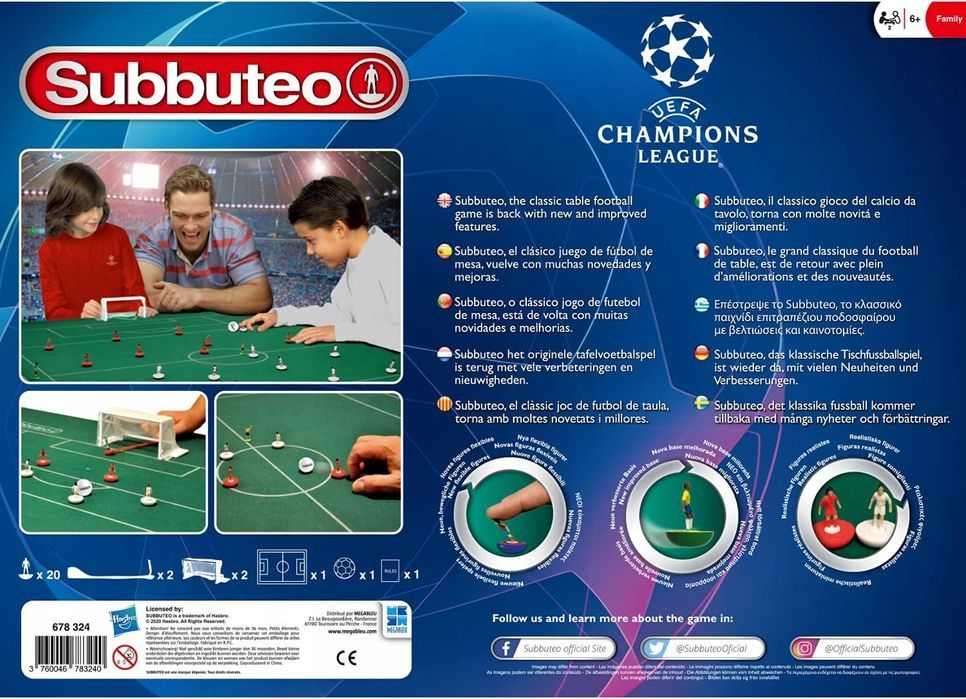 megableu editions subbuteo champions league, wielokolorowe