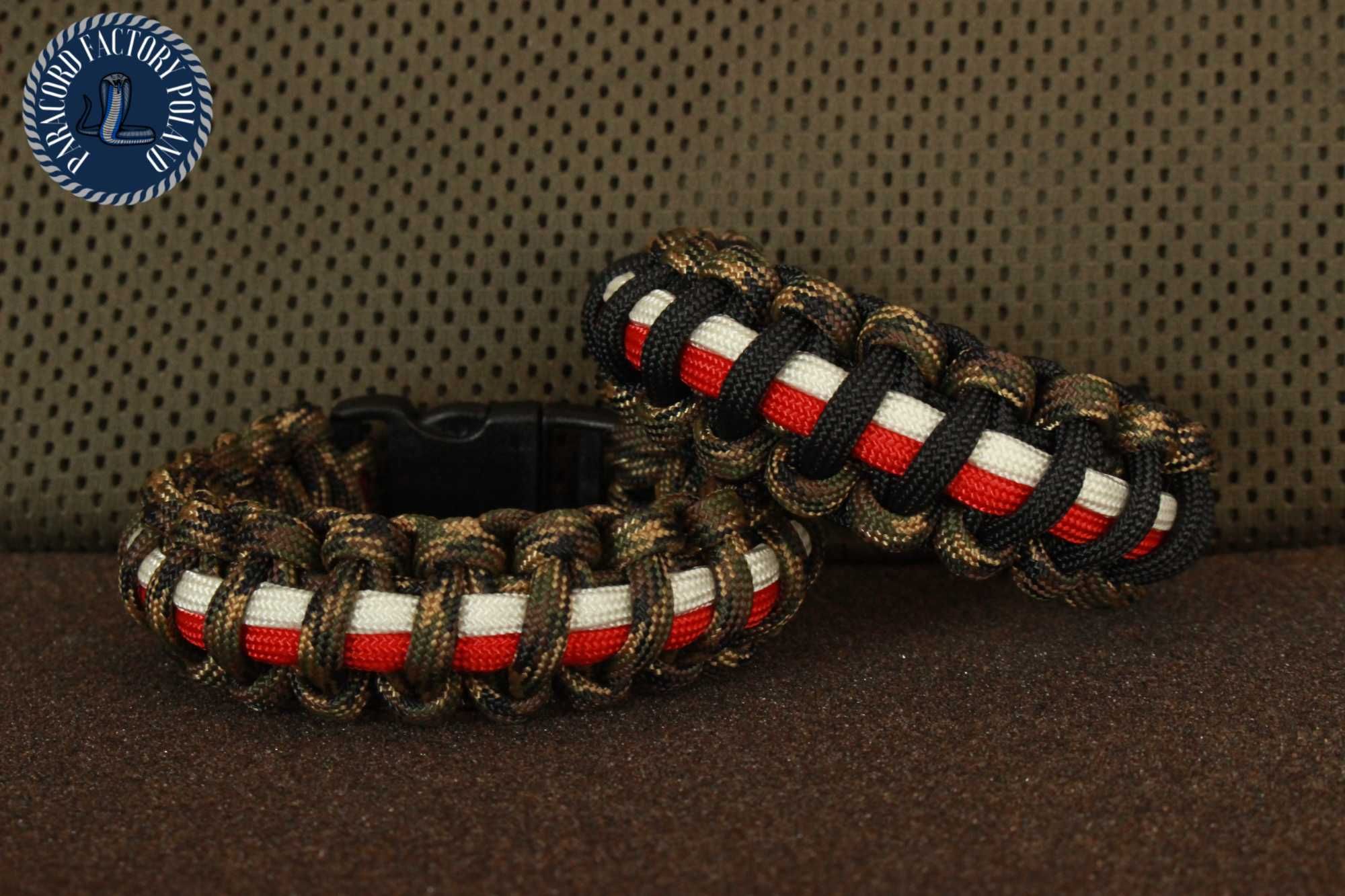 Bransolekta patriotyczna paracord flaga