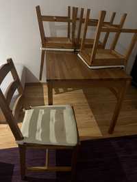 Stół z krzeslami 4 sztuki ikea