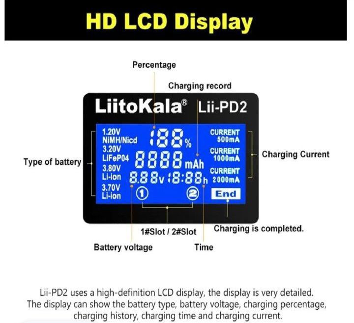 Зарядное устройство для аккумуляторов LiitoKala Lii-PD2