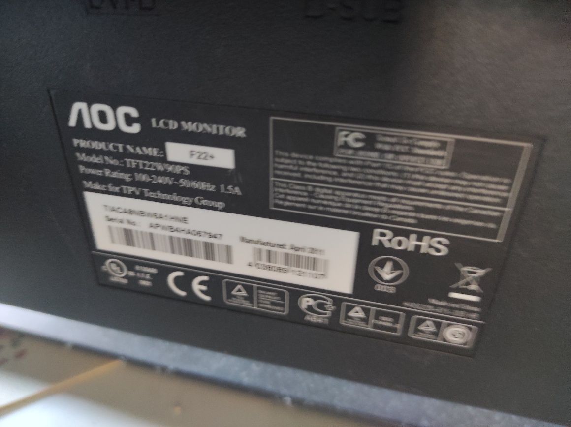 Monitor AOC.  LCD