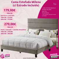 Cama Estofada Milena (c/ Estrado Incluído)