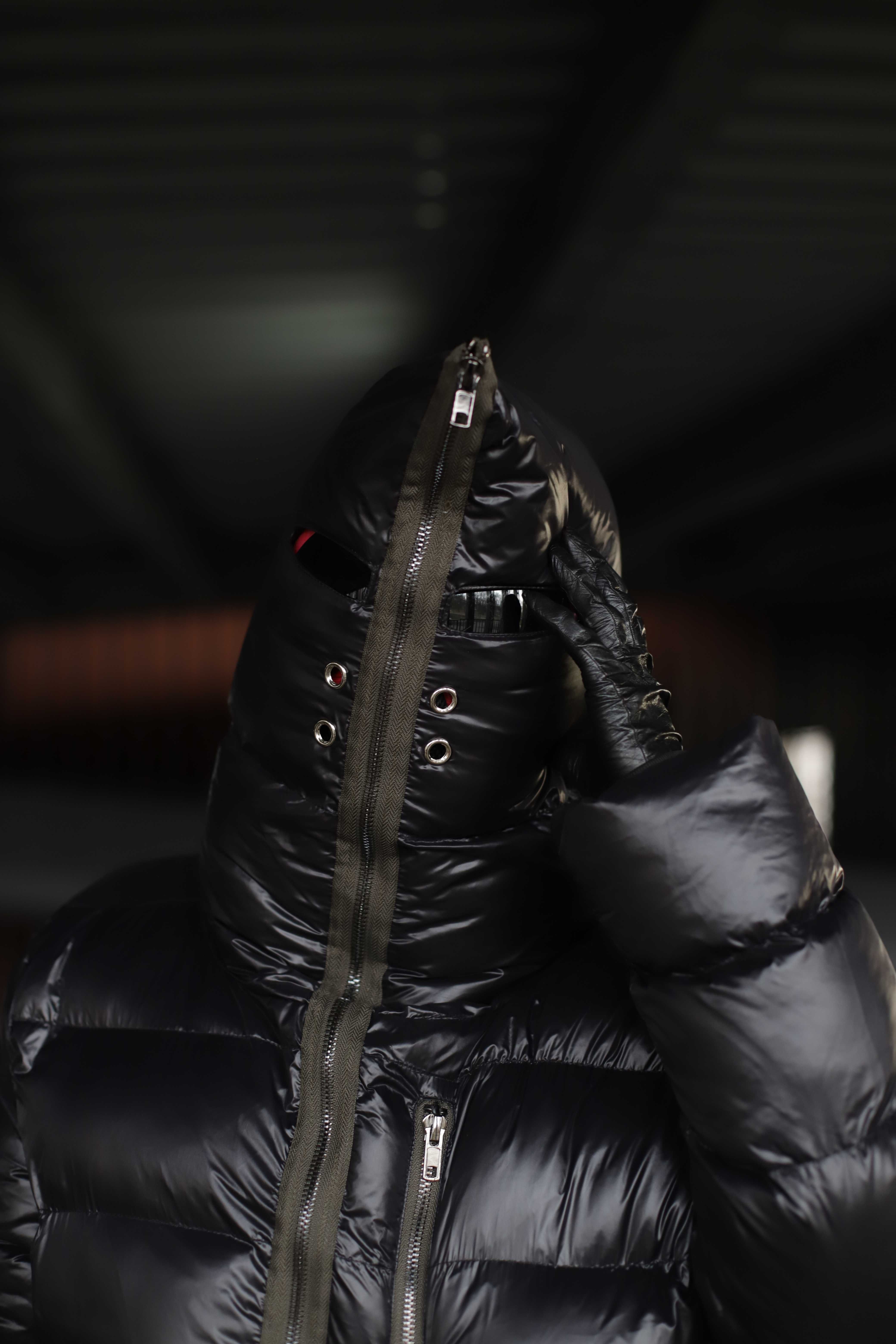 ЧОРНИЙ ПУХОВИК RICK OWENS. Puffer Jacket With A Full Zip Hoodie.