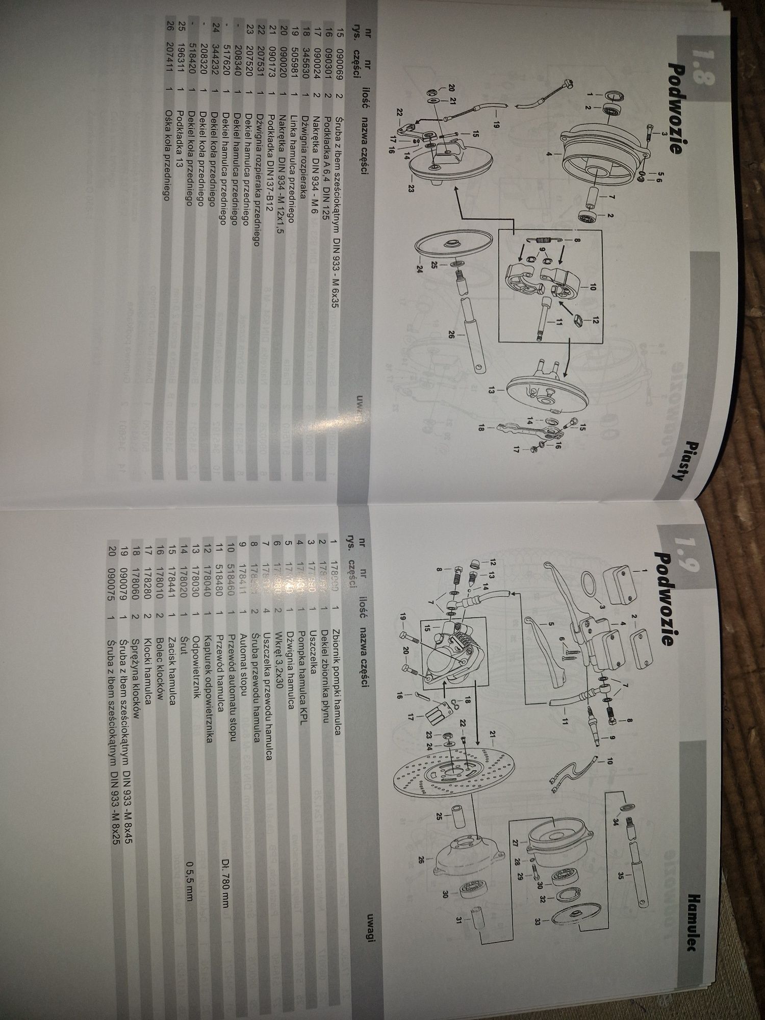 Instrukcja obsługi katalog części rama silnik Simson sr50/sr80/