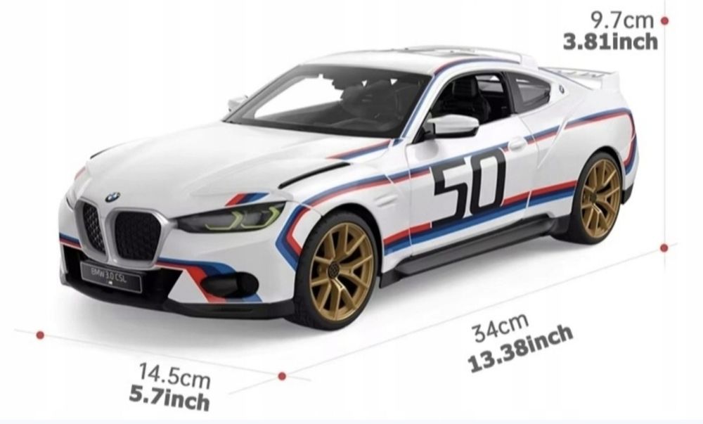 RASTAR AUTO  zdalnie sterowane  BMW 3.0 CSL Skala 1:14 Nowe